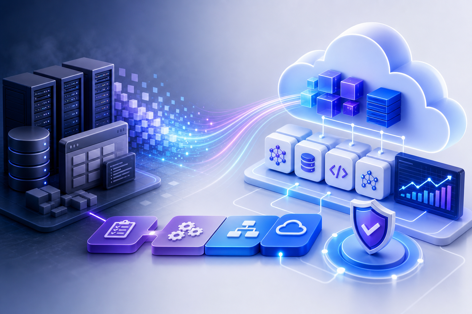 Cloud application migration and modernization from legacy systems to cloud infrastructure