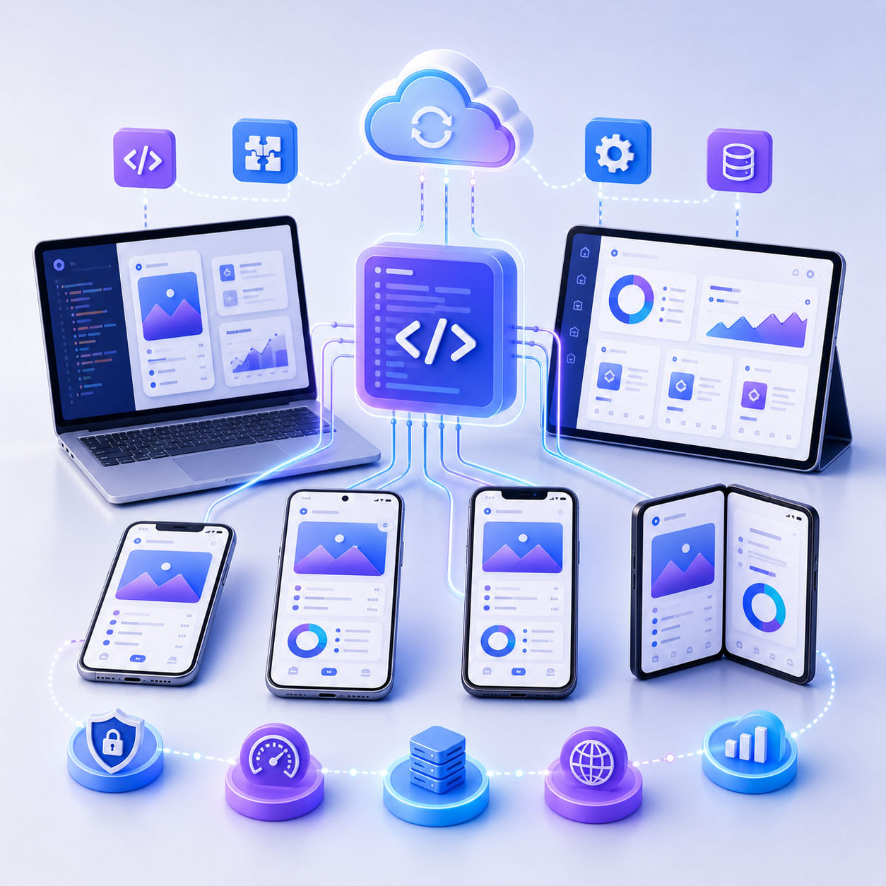 Cross platform app development for iOS and Android mobile applications