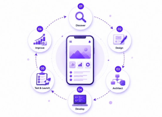 Cross platform app development process and roadmap for mobile app projects