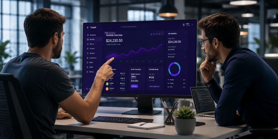 Hire fantasy stock app developers at SonicTechPro