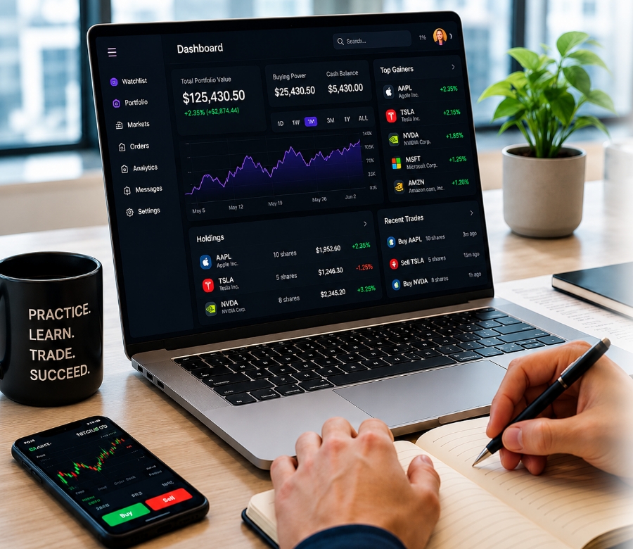Paper trading app development