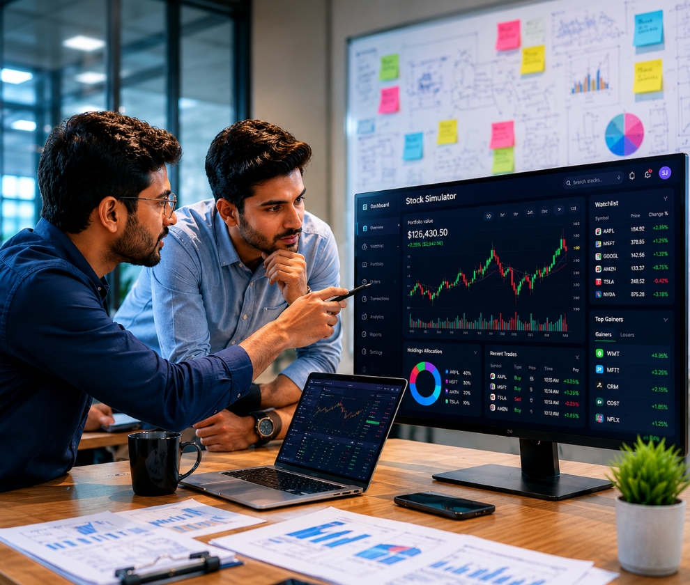 Virtual stock trading app development strategy