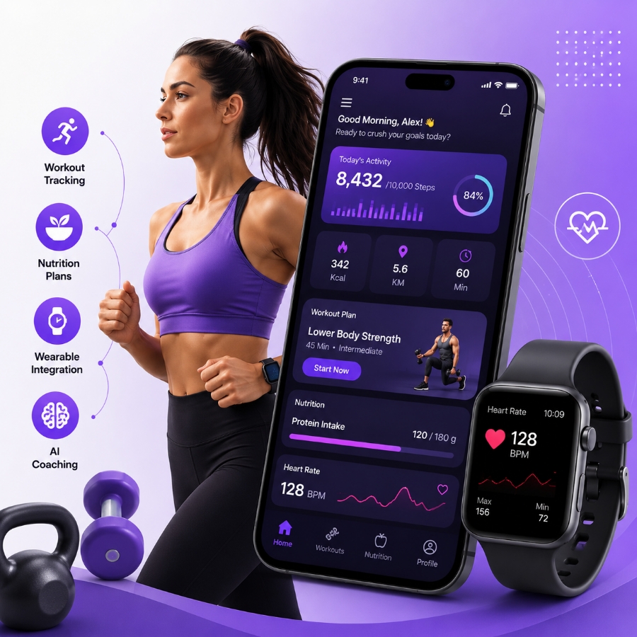 Fitness app development services for mobile and wearable apps