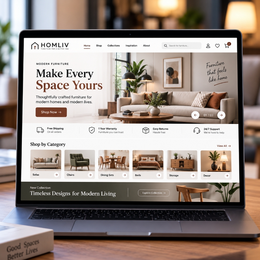 Custom Furniture Store Website Development