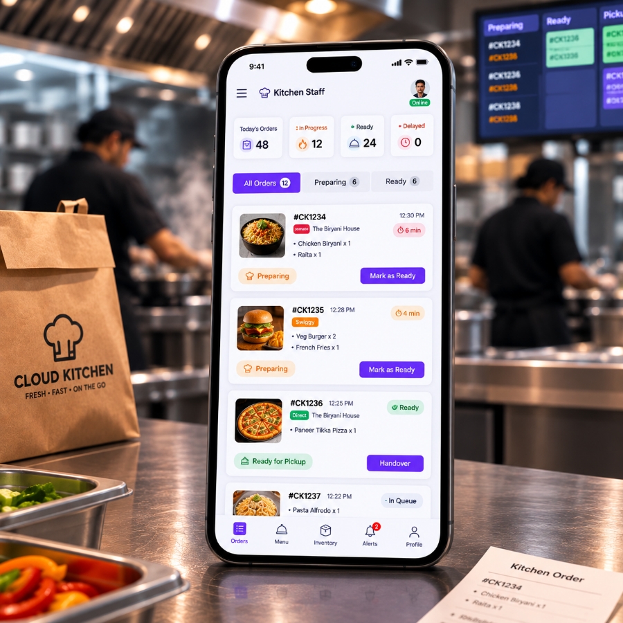 kitchen display system features for cloud kitchen staff