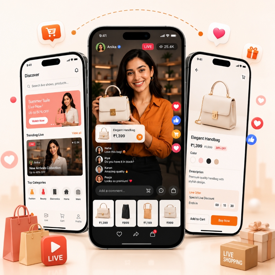 Live shopping app development company for shoppable livestream commerce