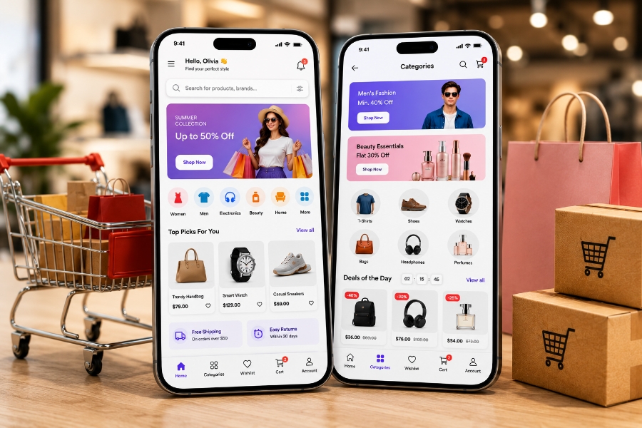 Custom eCommerce mobile app planning and development