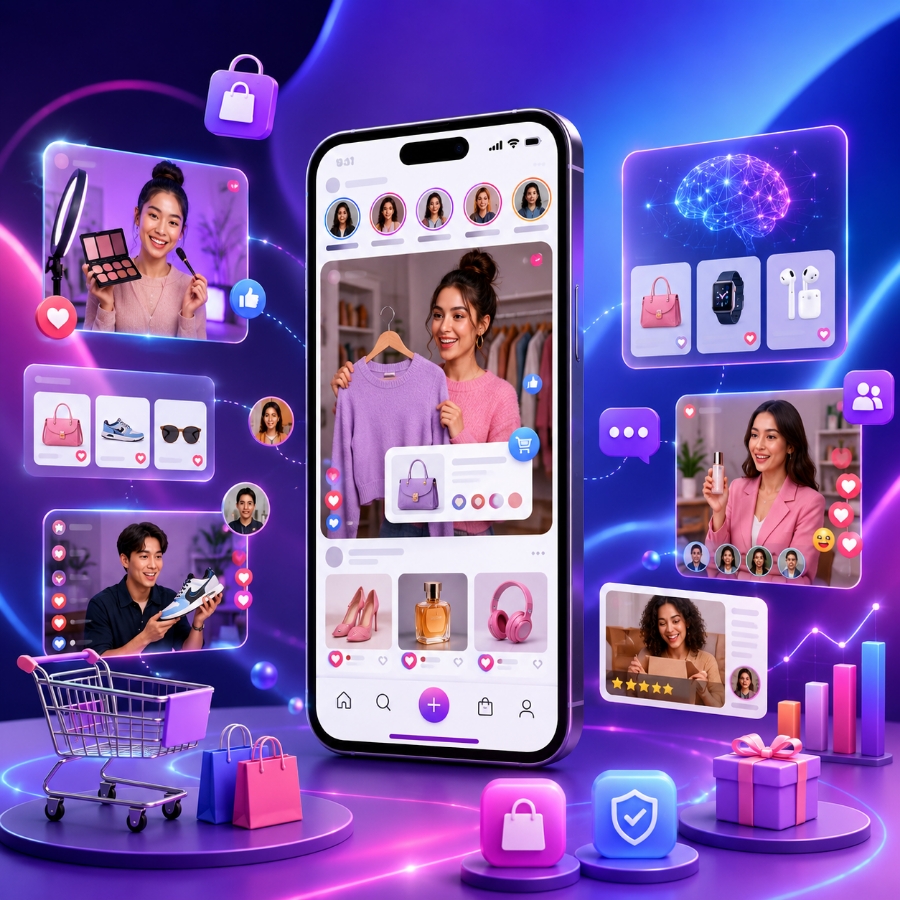 Social commerce app development for shoppable feeds and mobile shopping