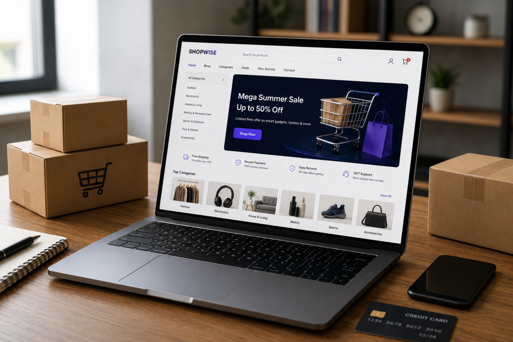 Launch a custom eCommerce website