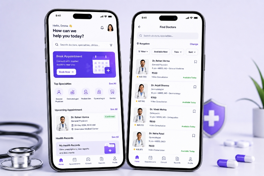 Patient panel for doctor appointment app development