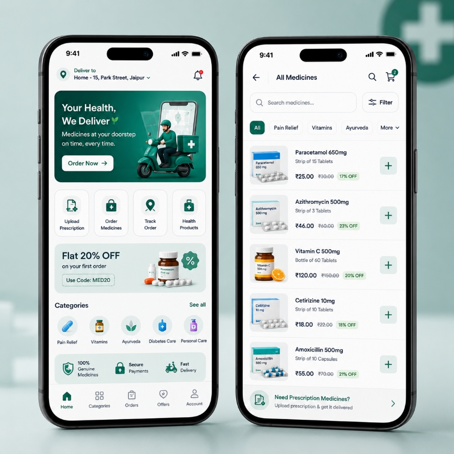 Trusted medicine delivery app development partner for pharmacies
