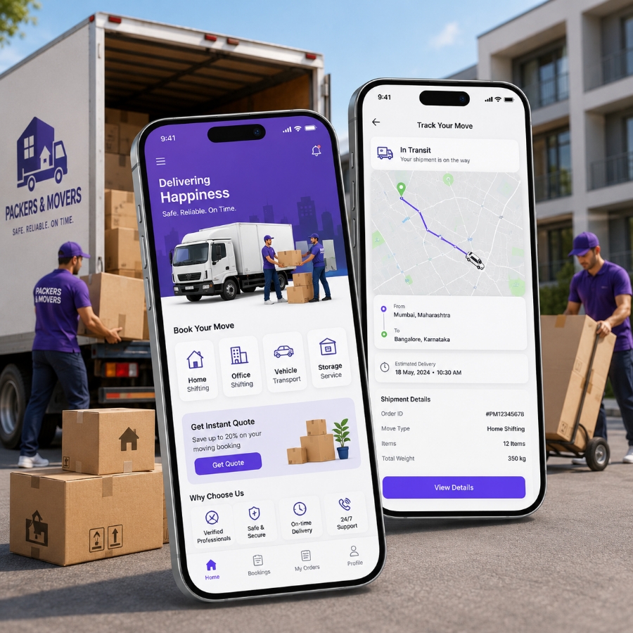 Custom packers and movers app development company