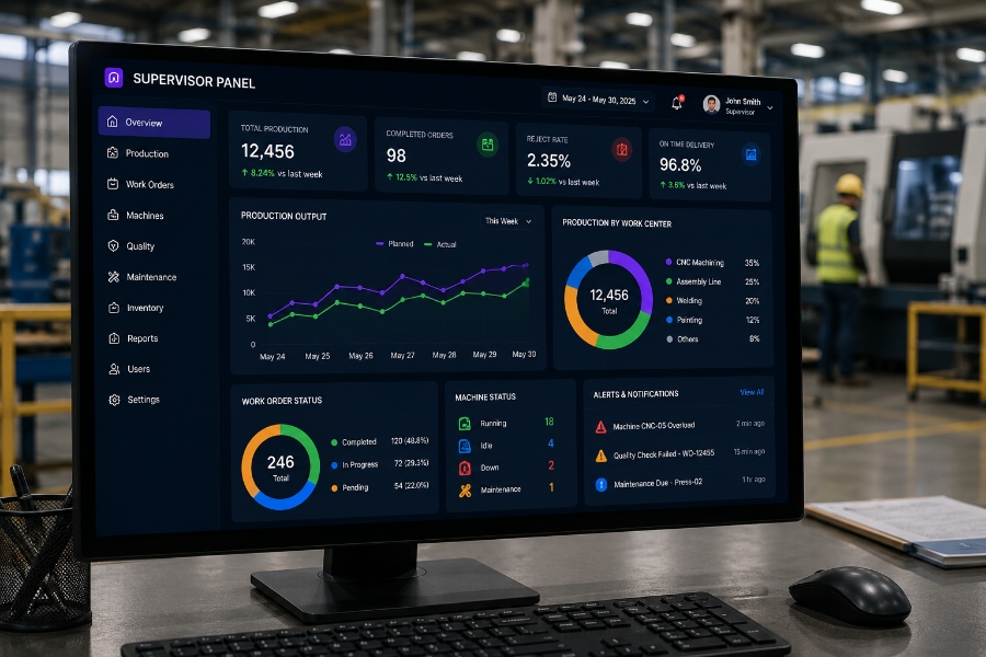 Manufacturing supervisor dashboard