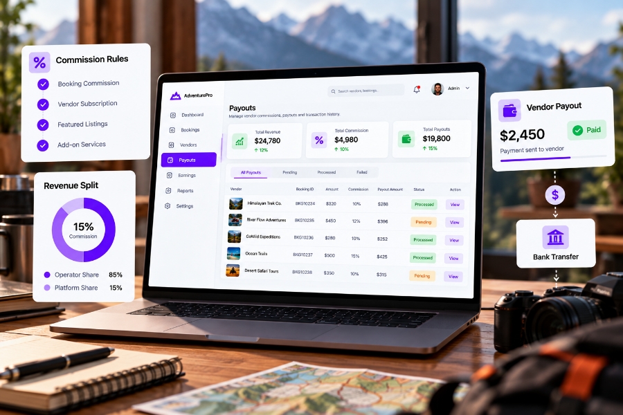 Multi-vendor adventure booking marketplace