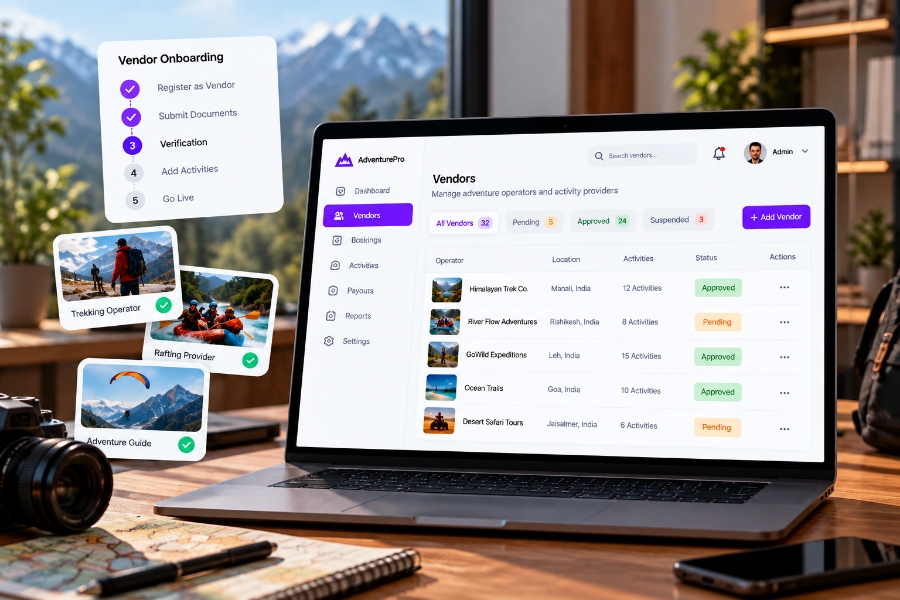 Multi-vendor adventure booking marketplace
