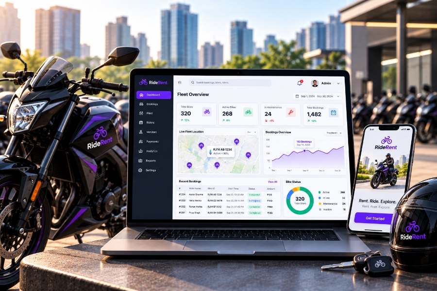 Connected bike rental platform