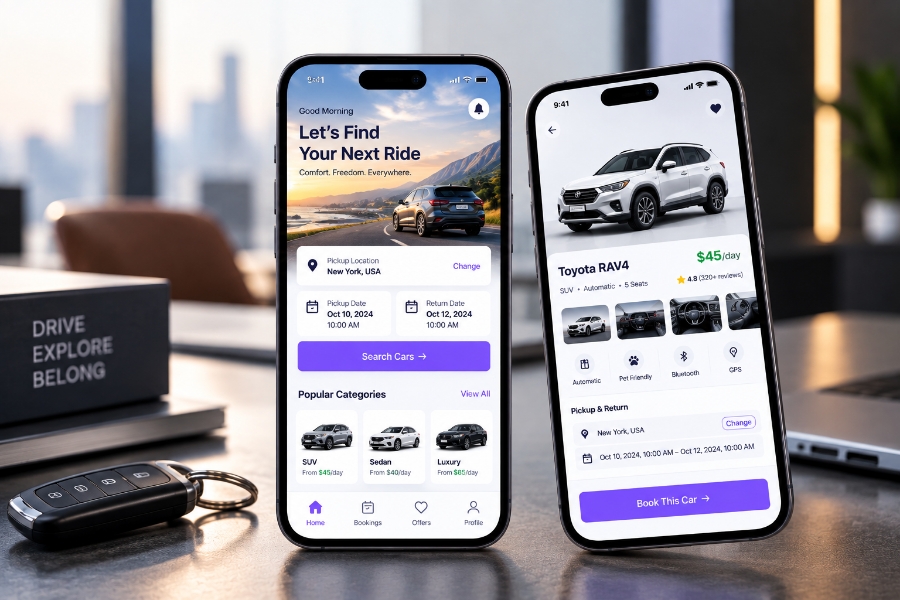customer car rental app