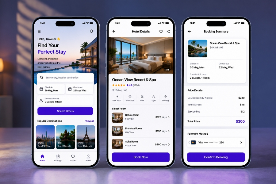 User panel guest app for hotel booking app development