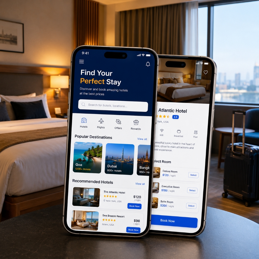 Hotel booking app development services for reservation platforms