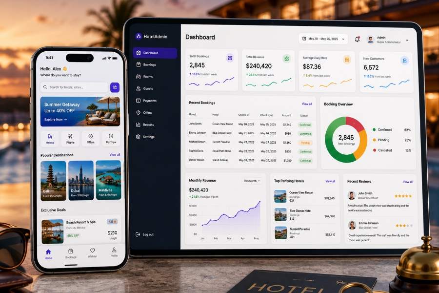 Hotel booking app development proposal and consultation