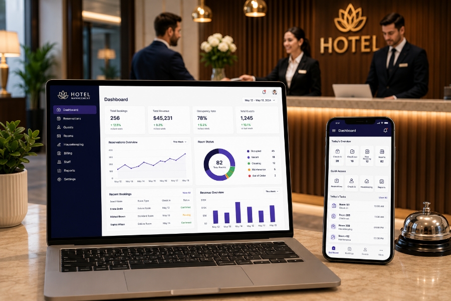 Hotel PMS dashboard development consultation