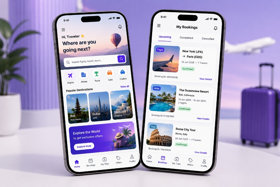Customer features for online travel agency software