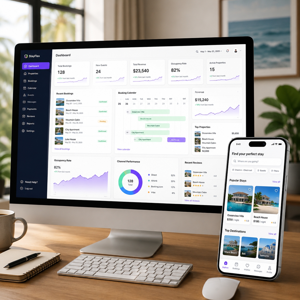 Custom vacation rental software development for property rental businesses