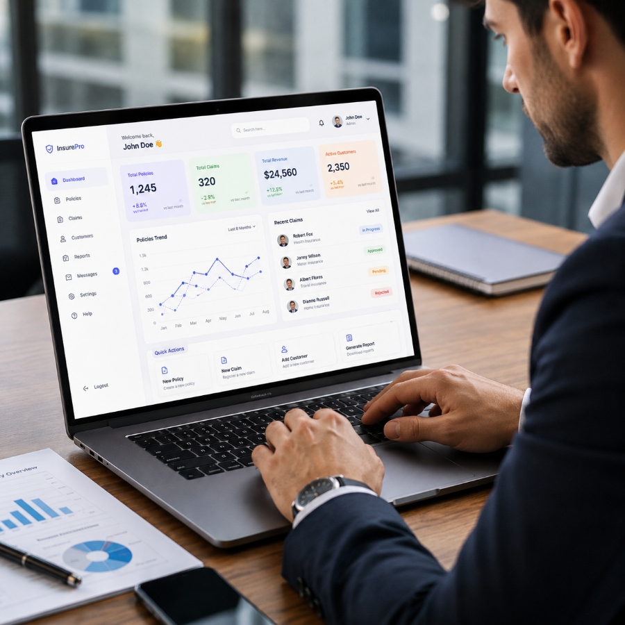 custom insurance app development services