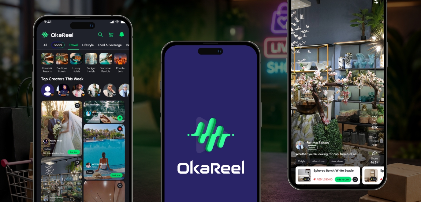 OkaReel social commerce reels shopping app for creators and vendors