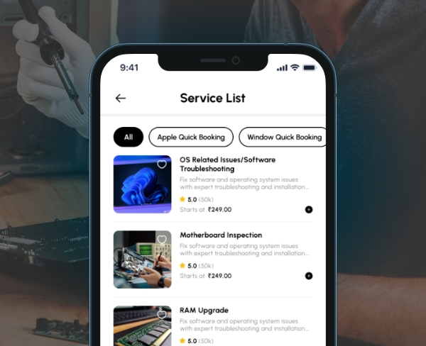 Onsite technician support