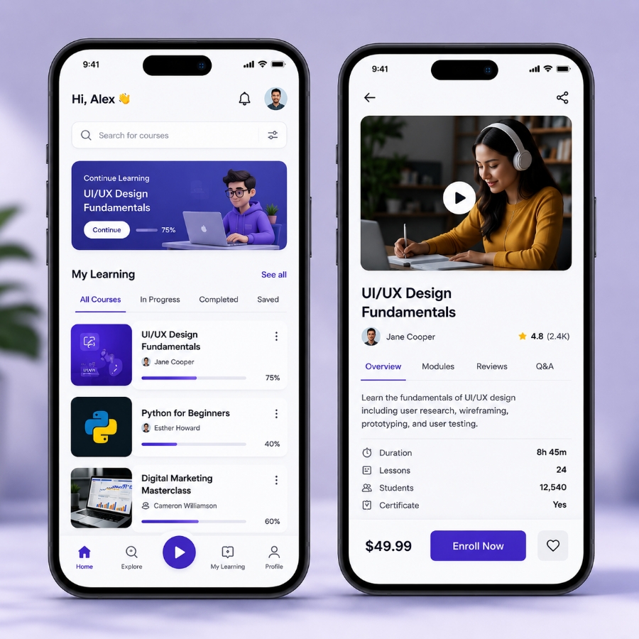 eLearning app development company building mobile education apps