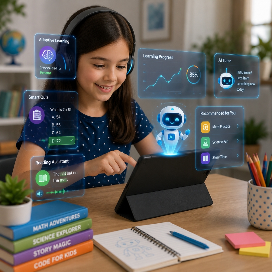 AI powered kids learning app development solutions