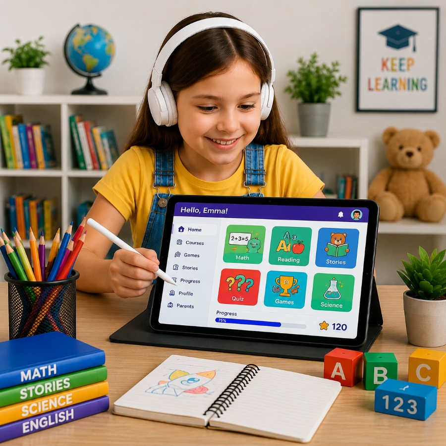 Kids learning app development company building educational mobile apps for children