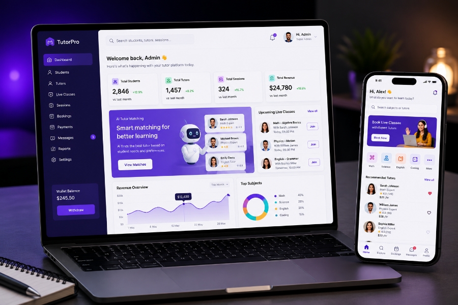 Build tutor booking app development project