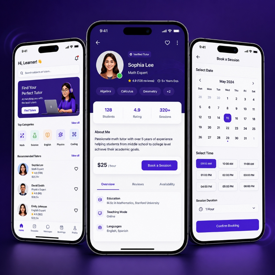 Tutor app development services by Sonic TechPro