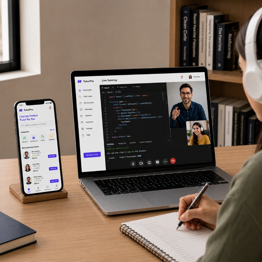 Tutor app development company building online tutoring apps