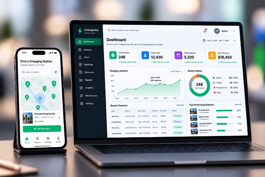 Custom EV charging app consultation and product planning