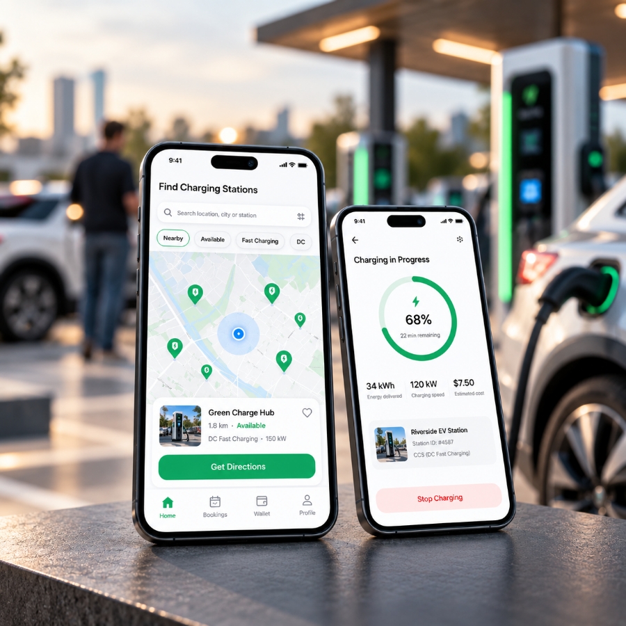 Mobile product planning for drivers and charging operators