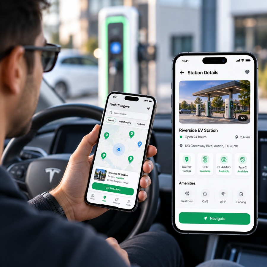 Mobile application design and development for the EV driver experience