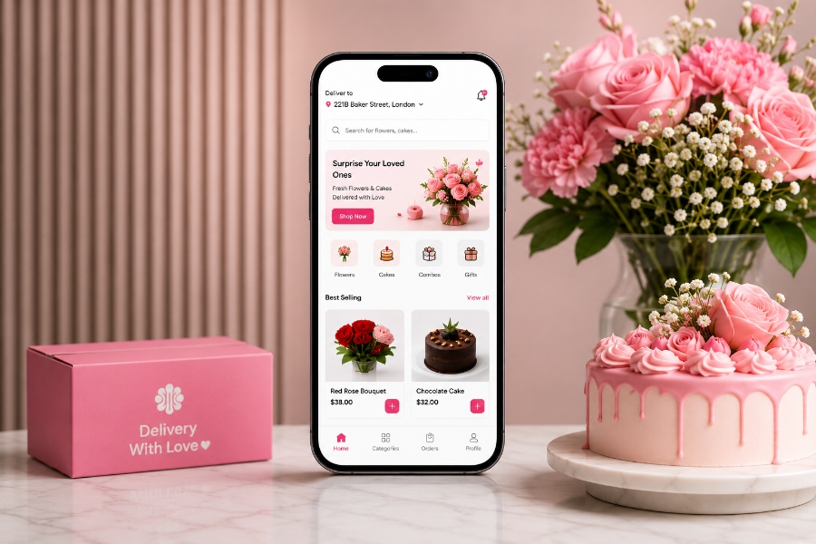 Custom flower cake and gift delivery app development roadmap