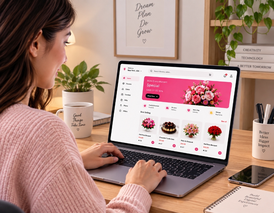 Flower and cake delivery app consultation