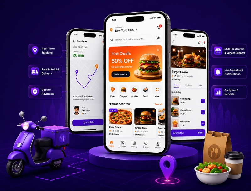 Food delivery tracking and dispatch dashboard
