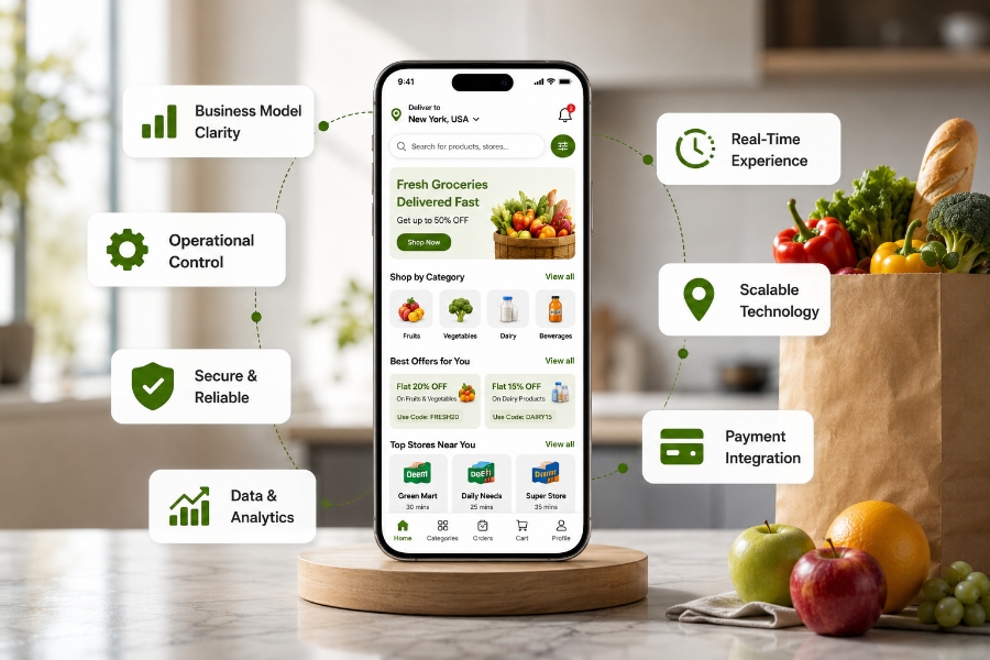 Grocery delivery app consultation