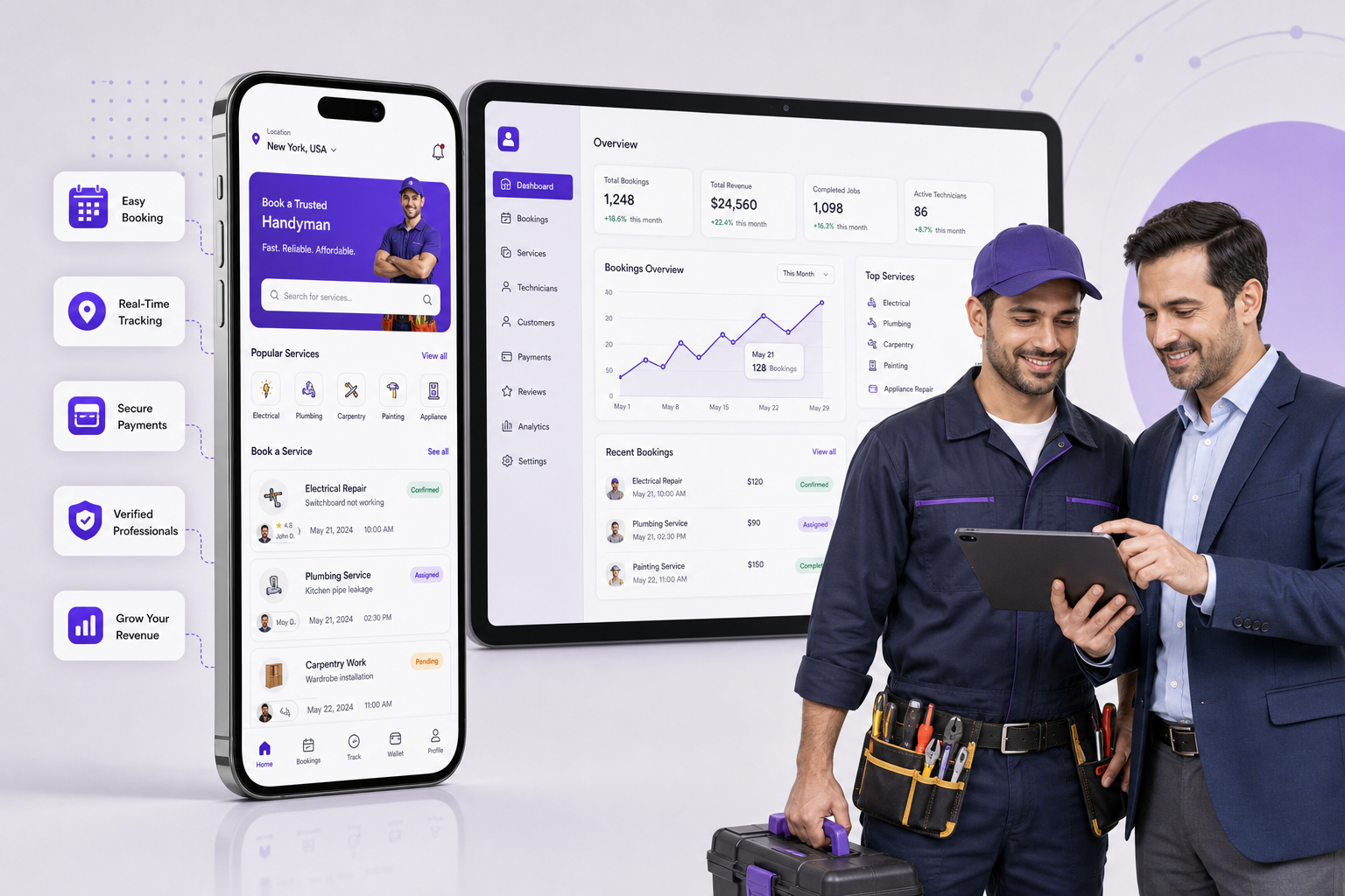 Revenue-ready custom handyman app development consultation
