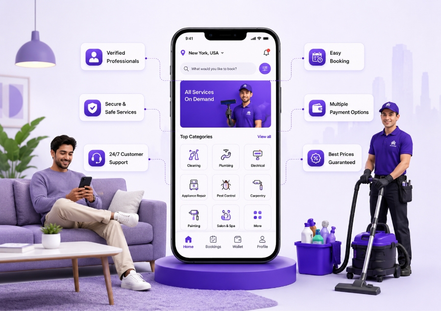 Home service marketplace app development dashboard