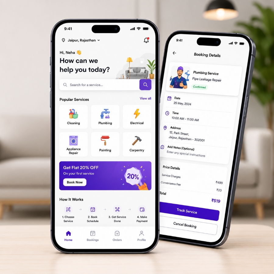 Home service app development process roadmap
