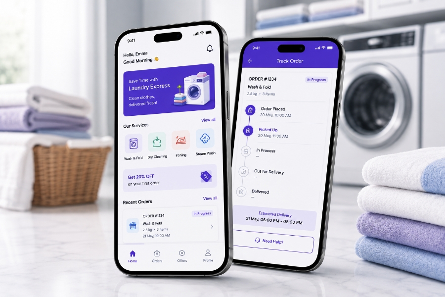 Custom laundry pickup and delivery app development roadmap