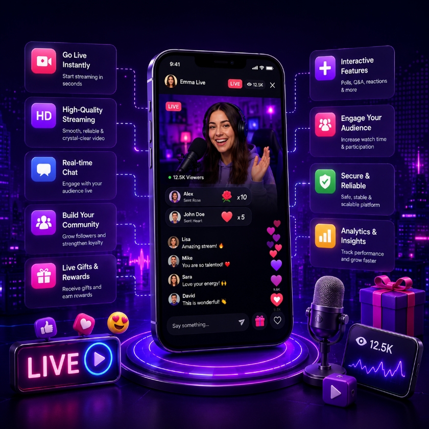 Live streaming app growth and launch strategy