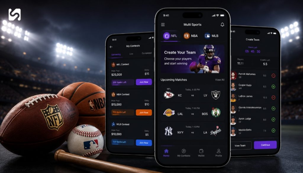 How to Build a Multi Sports Fantasy App NFL + NBA + MLB Under One Roof